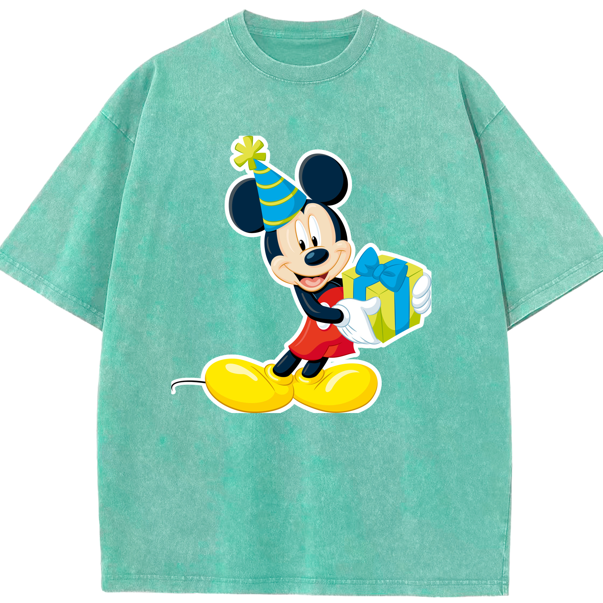 （画像用） ミッキーマウス Mickey Mouse 綿100% ヴィンテージ風 半袖Tシャツ（フロントプリント）